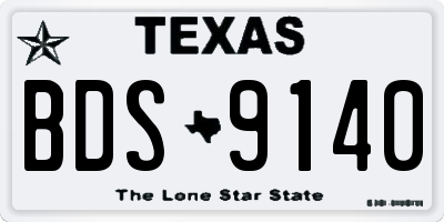 TX license plate BDS9140