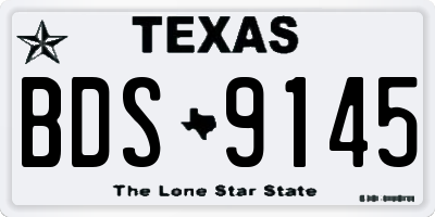 TX license plate BDS9145