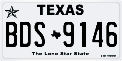 TX license plate BDS9146
