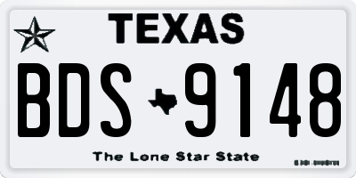 TX license plate BDS9148