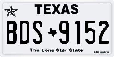TX license plate BDS9152