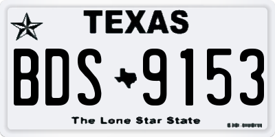 TX license plate BDS9153