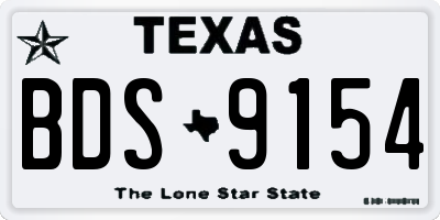 TX license plate BDS9154