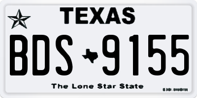 TX license plate BDS9155