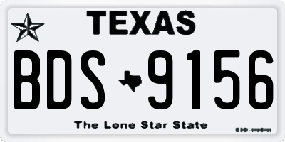 TX license plate BDS9156
