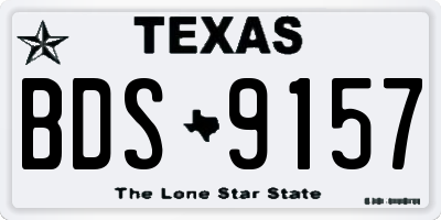 TX license plate BDS9157