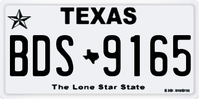 TX license plate BDS9165