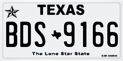 TX license plate BDS9166