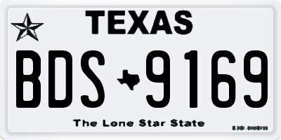 TX license plate BDS9169