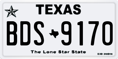 TX license plate BDS9170