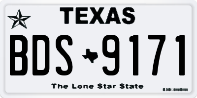 TX license plate BDS9171