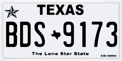TX license plate BDS9173