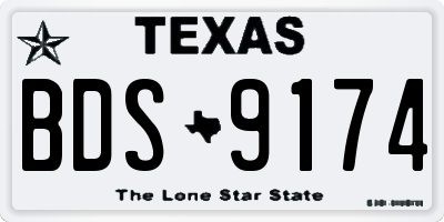 TX license plate BDS9174