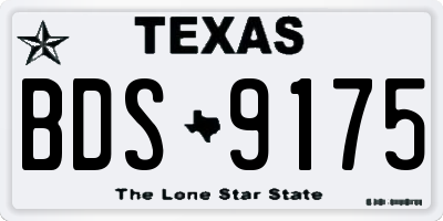 TX license plate BDS9175