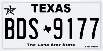 TX license plate BDS9177