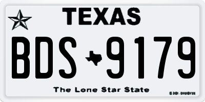 TX license plate BDS9179