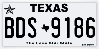 TX license plate BDS9186