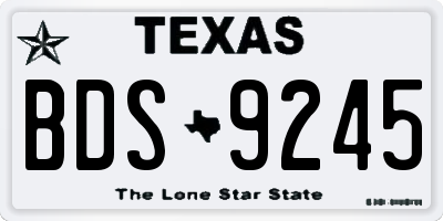 TX license plate BDS9245