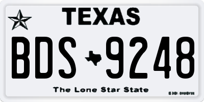 TX license plate BDS9248