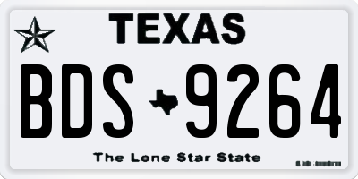TX license plate BDS9264