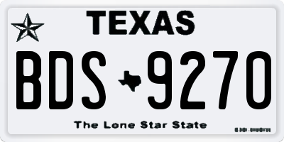 TX license plate BDS9270