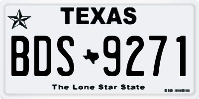 TX license plate BDS9271
