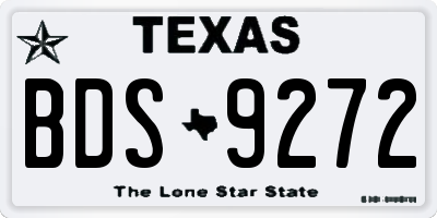 TX license plate BDS9272