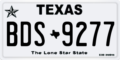 TX license plate BDS9277