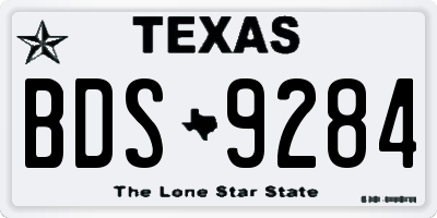 TX license plate BDS9284