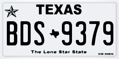 TX license plate BDS9379
