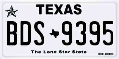 TX license plate BDS9395