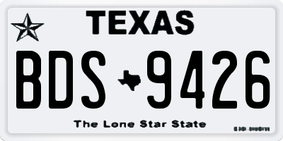 TX license plate BDS9426
