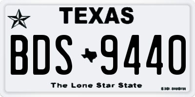 TX license plate BDS9440