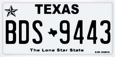 TX license plate BDS9443