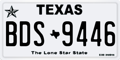 TX license plate BDS9446