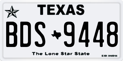 TX license plate BDS9448