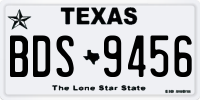 TX license plate BDS9456