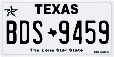 TX license plate BDS9459