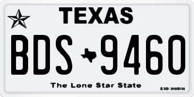 TX license plate BDS9460