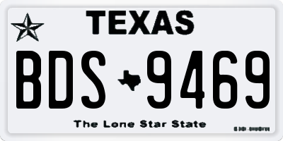 TX license plate BDS9469