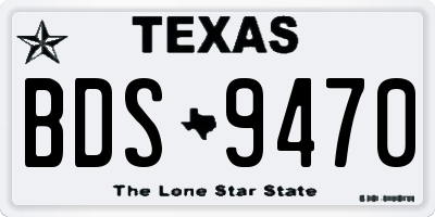 TX license plate BDS9470