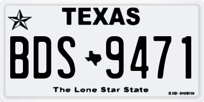 TX license plate BDS9471