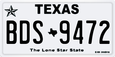 TX license plate BDS9472