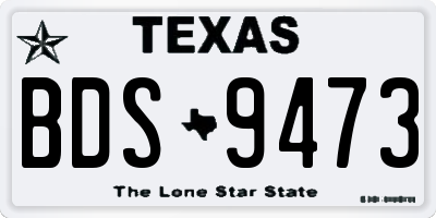 TX license plate BDS9473