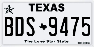 TX license plate BDS9475