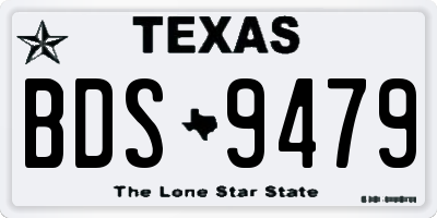 TX license plate BDS9479