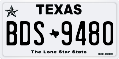 TX license plate BDS9480