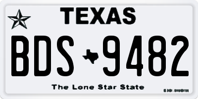 TX license plate BDS9482