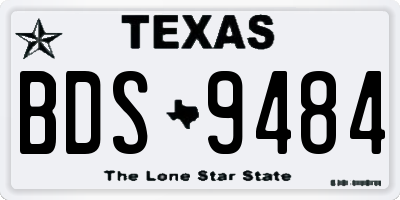 TX license plate BDS9484