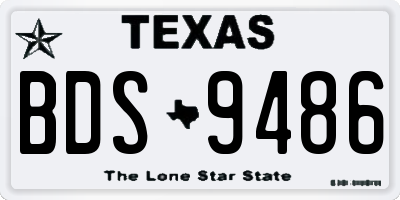 TX license plate BDS9486
